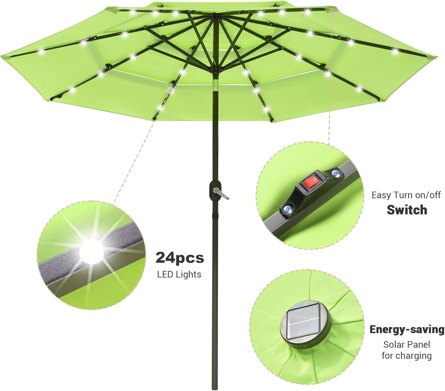 Yescom Umbrella 9 Ft Patio - Gallery 15