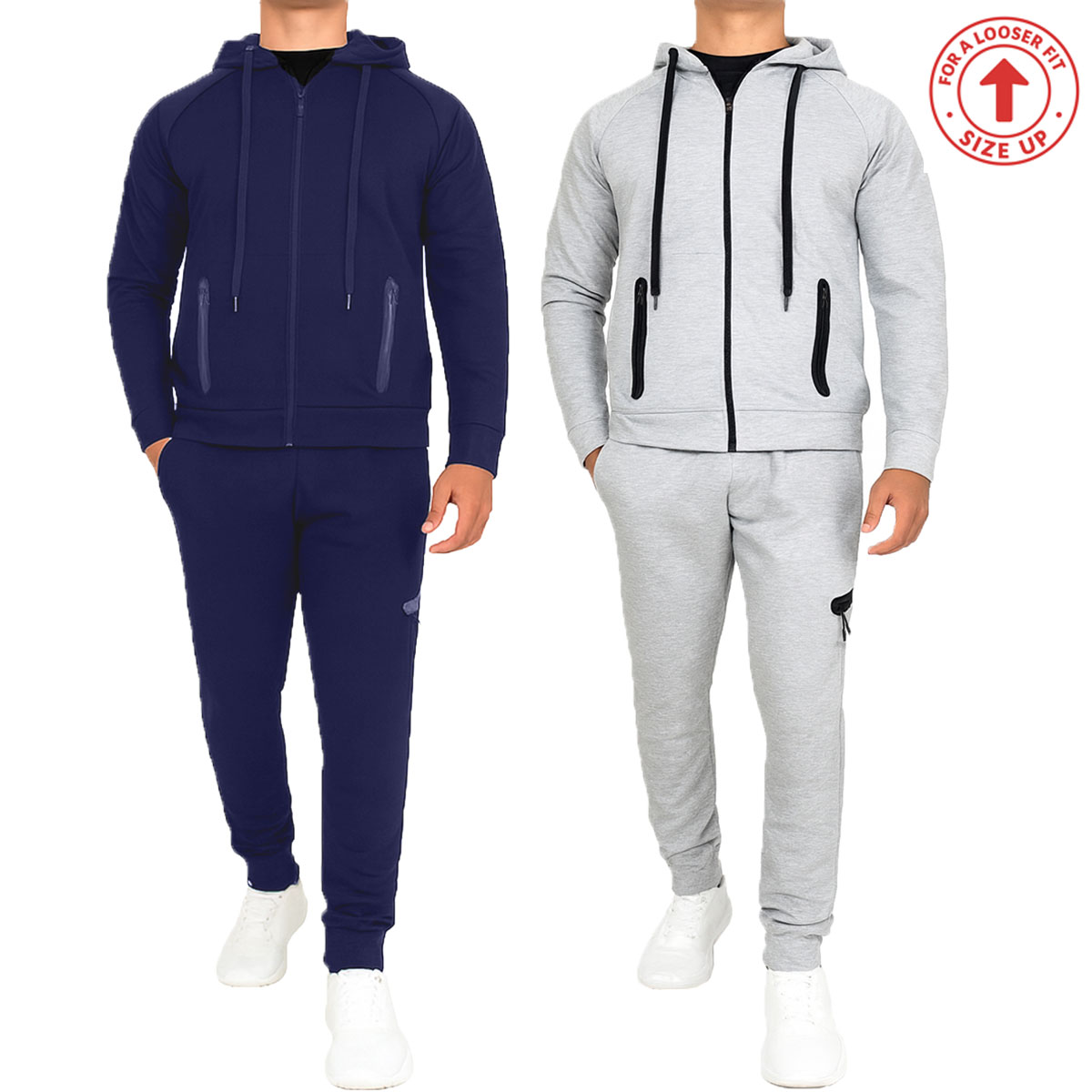 Mens Tech Fleece Hoodie & Jogger Sets (S-3XL) - Gallery 30