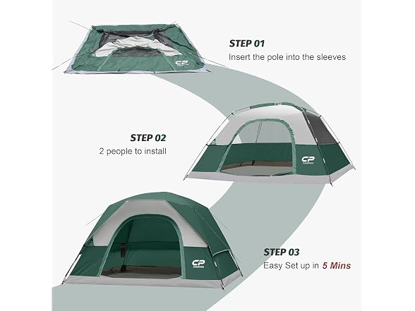 CAMPROS CP 2/4/6 Person Dome Tent