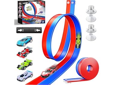 $12.99, Was $99.99, 87% Off! EYEFEAT Double Lane Race Car Track dealfomo