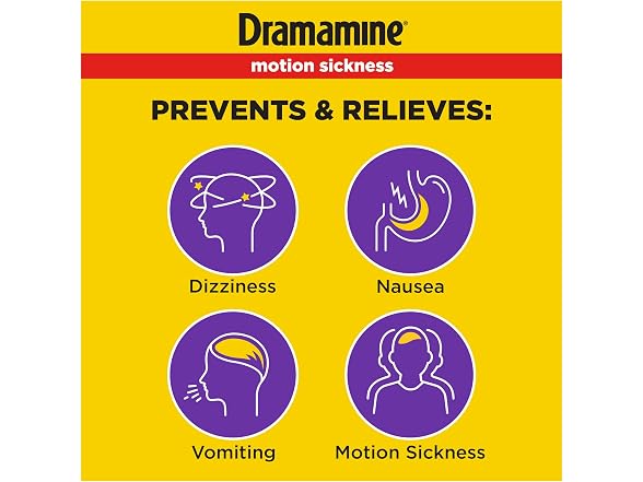 Dramamine Less Drowsy Raspberry Chewable 12ct