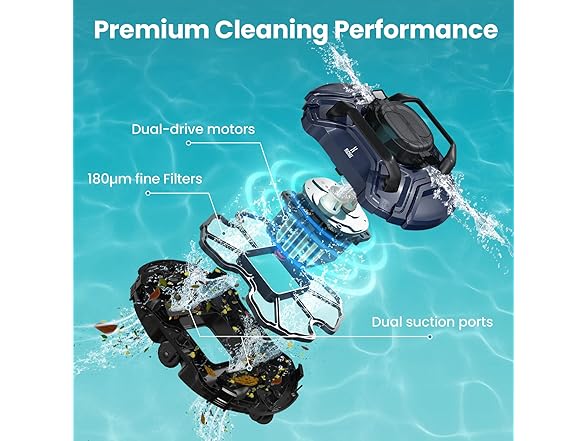 HICHEE Cordless Pool Vacuum Robot - Gallery 7