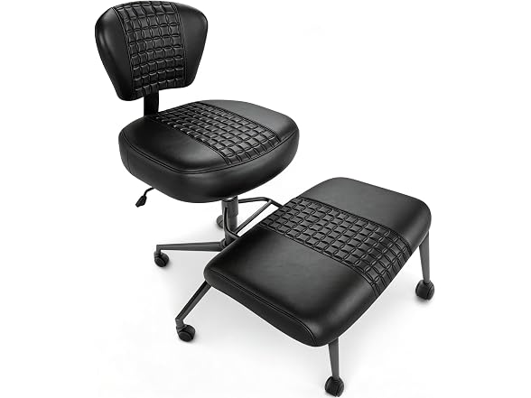 Ergonomic Cross Legged Office Chair Black