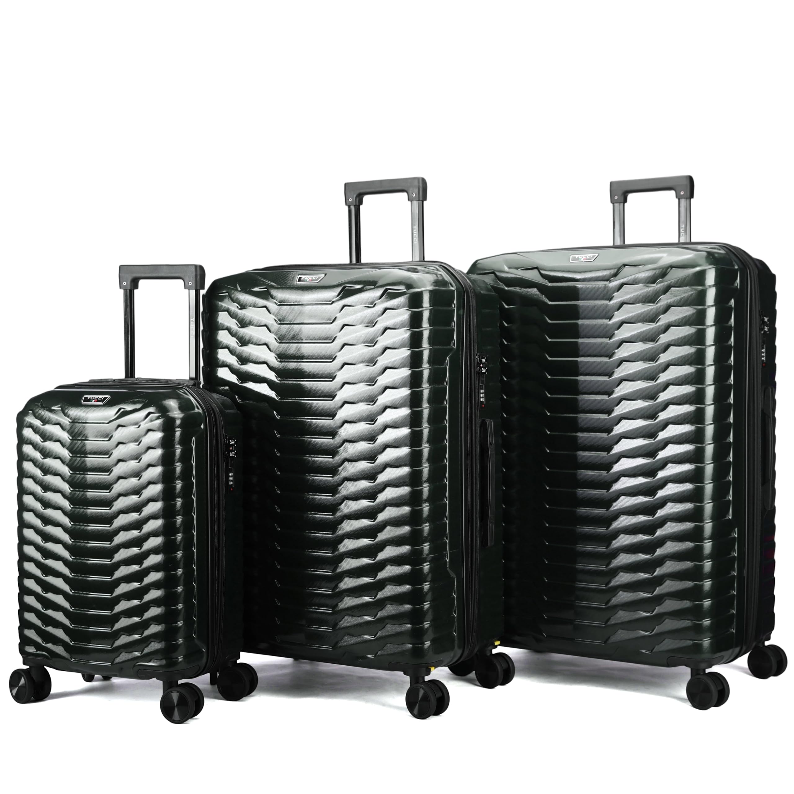Tucci Occhio Expandable Spinner Wheel Luggage Set, 3-Piece - Gallery 12