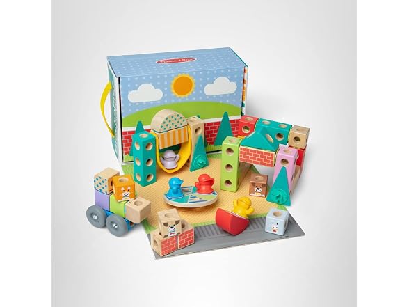 Melissa & Doug Wooden Building Blocks