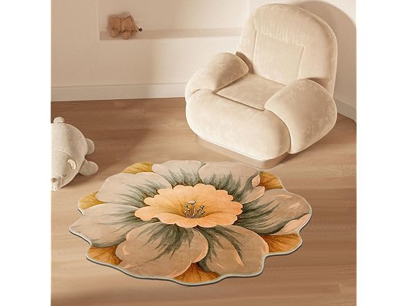 Flower Shaped Rug for Bedroom Kitchen Bathroo