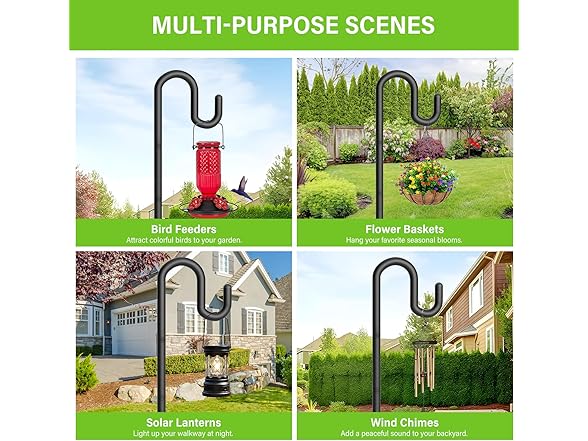 Gientan Shepherds Hooks for Outdoor