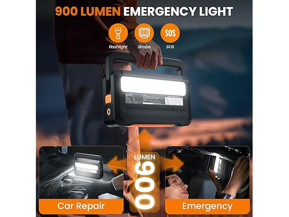 Car Battery Jump Starter with Air Compressor 6000A