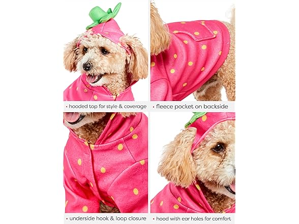 Rubies Strawberry Pet Hoodie Costume, XL