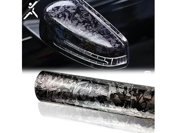 ASENDIWAY Grey Carbon Fiber Vinyl Wrap