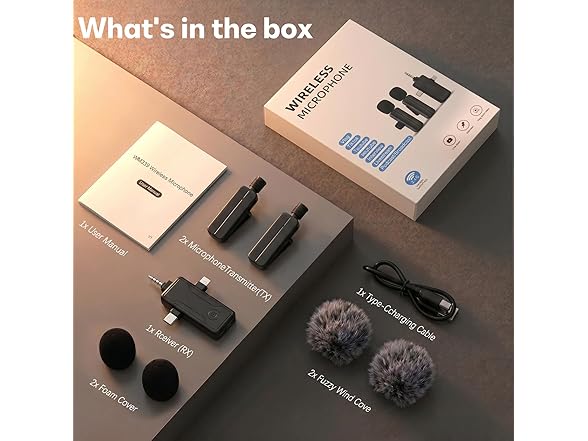 PGDLOF 3 In 1 Wireless Mini Microphone