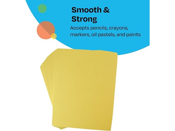 Childcraft Construction Paper, 9 x 12 Inches, Yellow, 500 Sheets