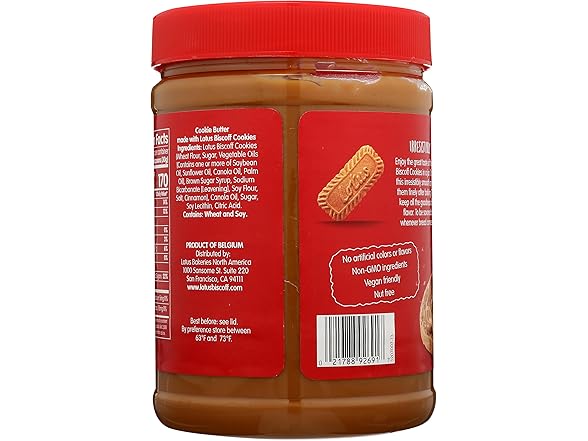 Lotus Biscoff Cookie Butter 56 oz (3.5 LB) Jar