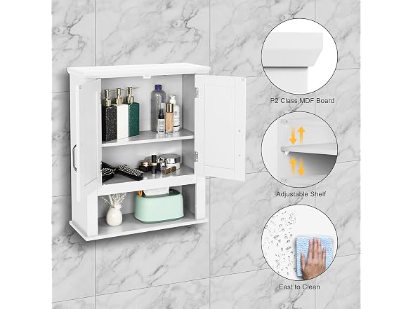 VINGLI Bathroom Wall Cabinet 21"x8.5"x25"