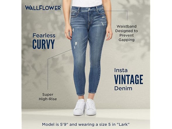 WallFlower (17) Fearless Super High Jeans Coal
