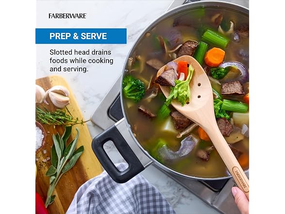 Farberware Beechwood Slotted Spoon - Durable