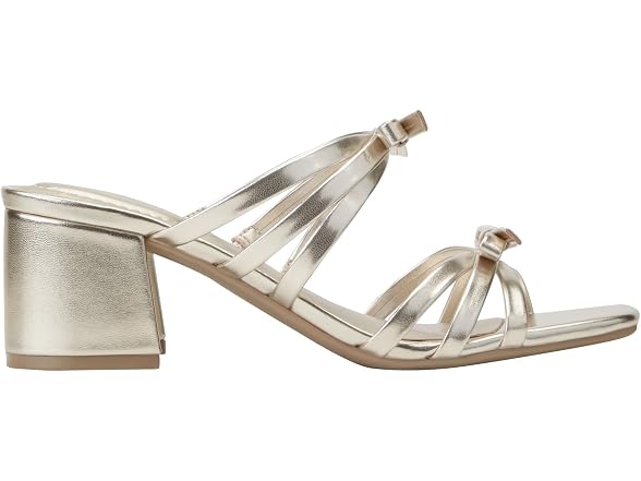 Bandolino Women's Mattien Heeled Sandal, Gold 710, 10