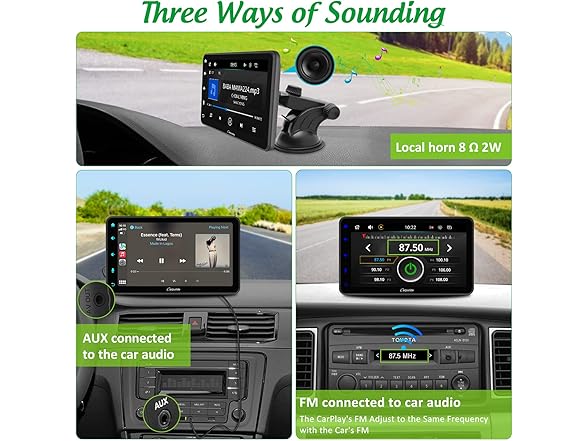 7" CarPlay Screen w/ Mirror Link- 2024
