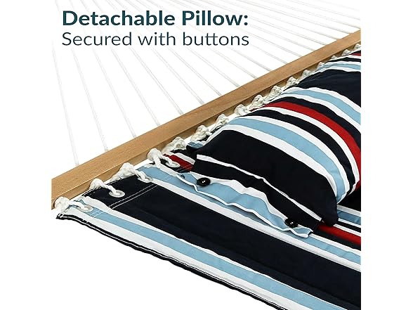 Sunnydaze Quilted Outdoor Hammock with Spreader Bars