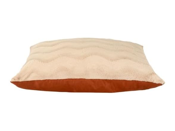 Furhaven Large Plush & Twill High-Loft Pillow Pet Bed, Spice