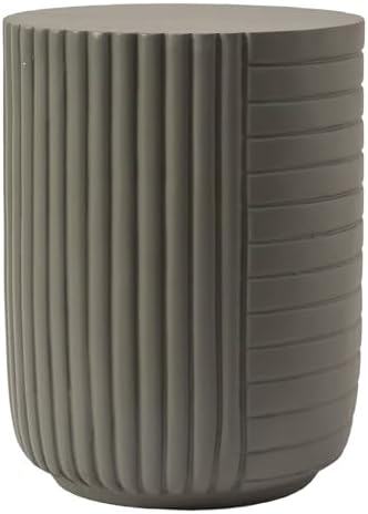 LeisureMod TST14G Modern Trove Side Table Green Grey