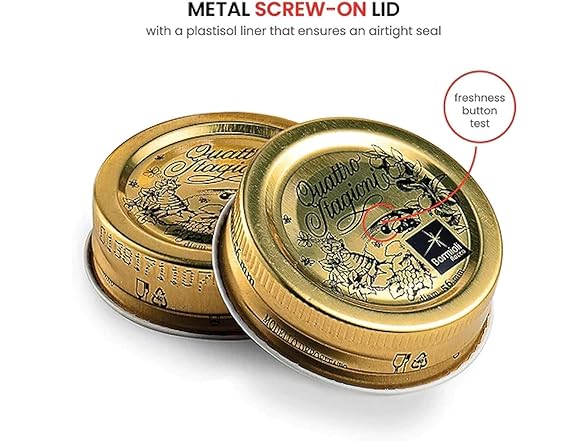 Quattro Stagioni Small Glass Canning Jar with Lid 12 pk