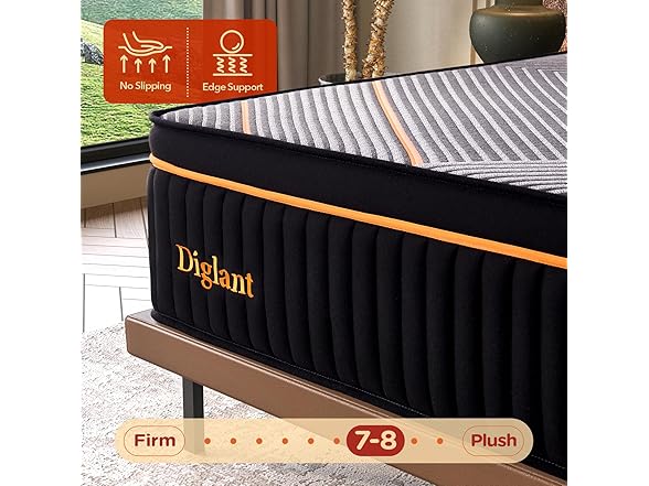 DIGLANT Queen Mattress, 14 Inch Plush Hybrid