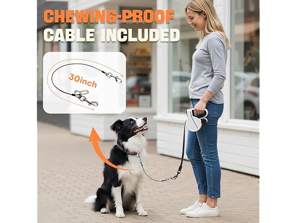 Retractable Dog Leash with LED Light