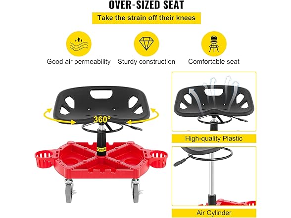 VEVOR Rolling Garage Stool