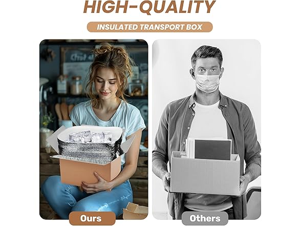 YSSOA 4 Pack Insulated Shipping Boxes