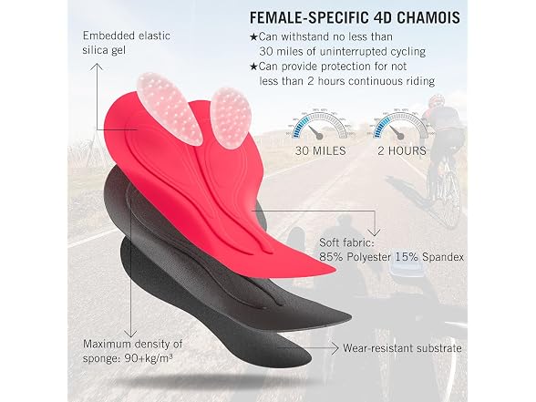 Baleaf Women (L) Women's 4d Padded Bike Shorts