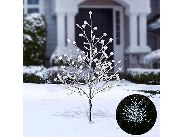 58"H Indoor/Outdoor Frosty Christmas Snowflake Tree