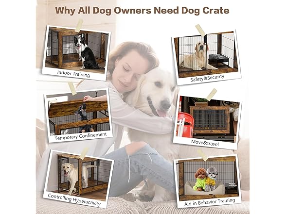 EasyCom Dog Crate Furniture, 41.33" Extra Large