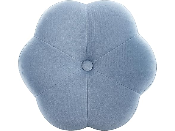 Linon Talulah Light Blue and Gold Vanity and Accent Stool