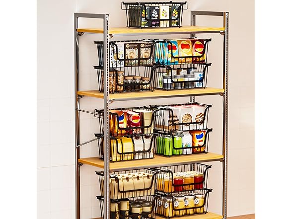 ANJUBAN Stackable Wire Baskets
