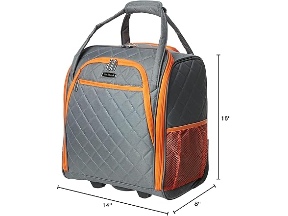 Rockland Melrose Upright Wheeled Underseat Carry-On