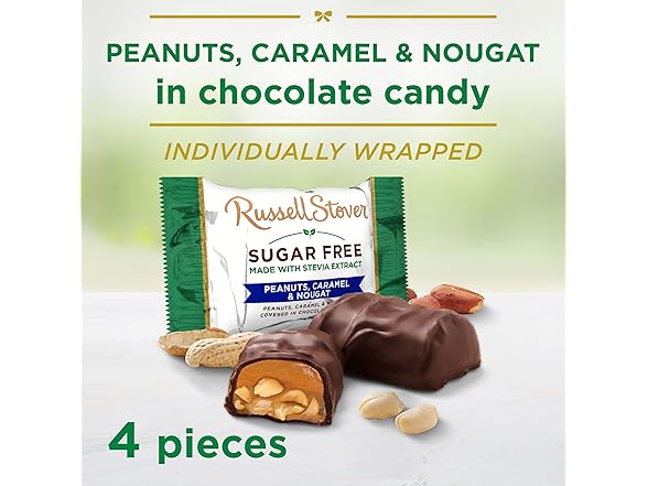 Russell Stover SF Peanut Caramel Nougat