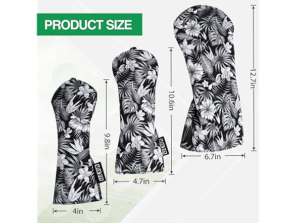 VIXYN 3 Pack Golf Club Head Covers