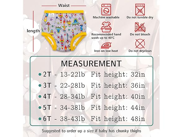 Max 6 Packs Training Underwear Girls 2T