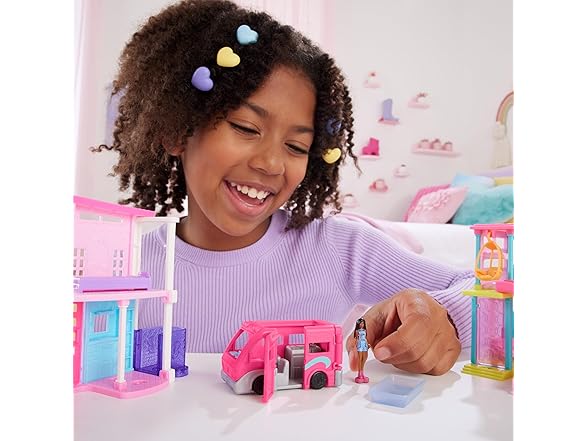 Barbie Mini BarbieLand Multi-Pack Doll & Toy Vehicle Set