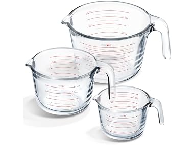 $19.99 Eatex Glass Measuring Cups Set of 3 - Liquid Measuring Cups dealfomo