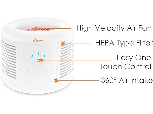 Crane Quiet HEPA Air Purifier