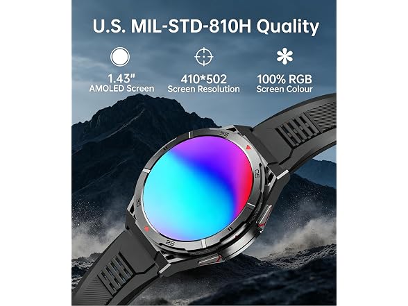OUKITEL GPS and Bluetooth Military Smart Watch
