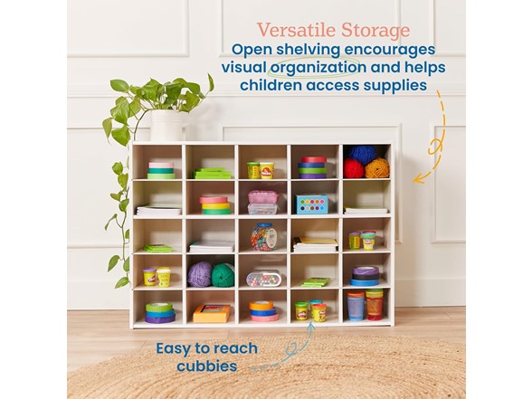 ECR4Kids Streamline 25 Cubby Tray Storage Cabinet