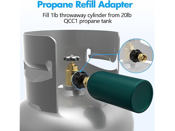 Propane Refill Adapter for 1 lb. Tanks