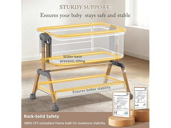 Bolmen Black Rocking Bassinet Bedside Sleeper