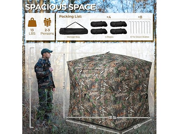 HUNTSEN Hunting Blind 270° See Through