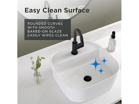 Gerber Cymira 16 in. Soft Square Vessel Bathroom Sink
