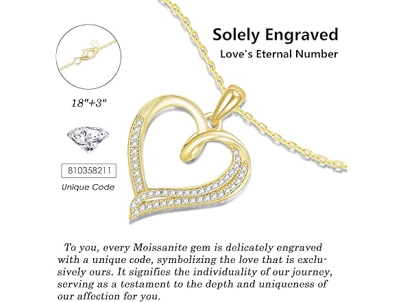 LAVALE Heart Necklace 18K Gold Plated