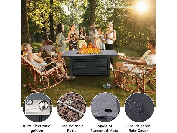 57" Fire Pit Table